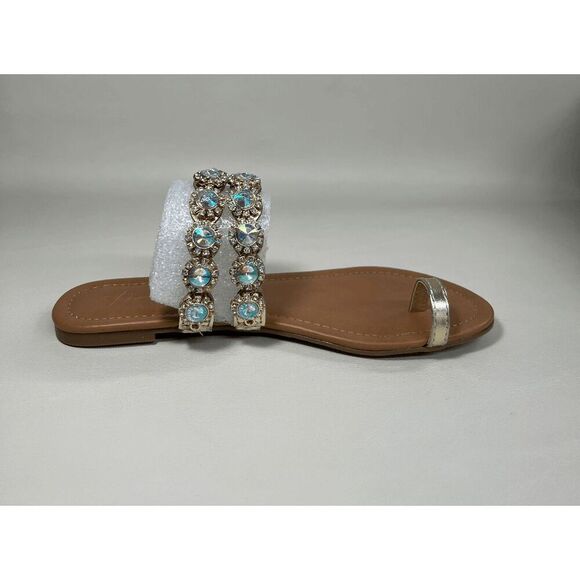 Thalia Sodi Women's Joya Flat Sandals - Light Gold Metallic 8.5M - Picture 4 of 8